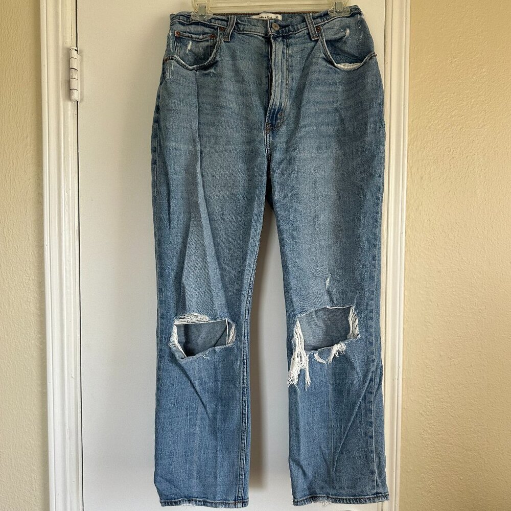 Abercombie Curve Love, The Ankle Straight, Ultra High Rise Jeans, Size 30